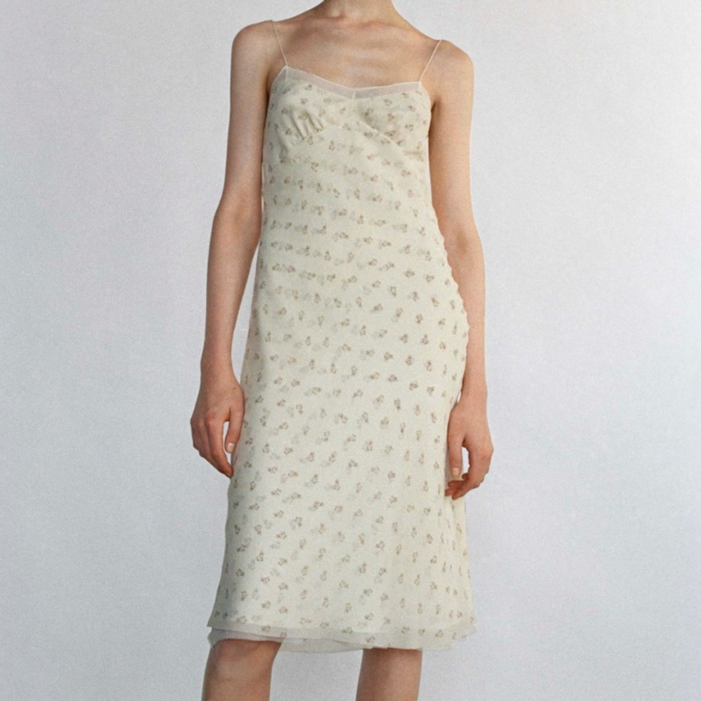 The Row midi flowers dress